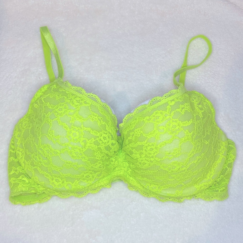 Victoria’s Secret Lined Neon Green Bra 32D